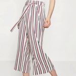 ZARA Trafaluc Striped wide leg paper bag pants Photo 3