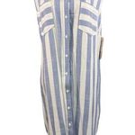 Hope & Harlow Women’s Summer Beach Fun Shirt Dress S/less Button Front Sz 12 NWT Blue Photo 0