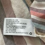 Knox Rose  Womens L Whimsical Boho Tunic Flowy Stripe Shift Dress Linen Blend Photo 7