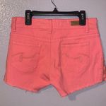 Montana Jeans Western Neon coral floral lace detail fringe Jean shorts Photo 3