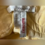 BCBGMAXAZRIA Runway yellow rosette woven dress Photo 7