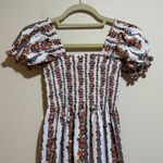 O.P.T Daphne Smocked Puff Sleeve Tiered Floral Midi Dress Size XS Cottagecore White Photo 11