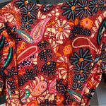 Rachel Zoe NEW Paisley Cotton Puff Sleeve Romper S Photo 8
