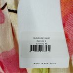 Revolve Rumer Sunshine Floral Linen Maxi Skirt with Slit XS NWT Orange Photo 9