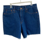 J.Crew  Mid Length High Rise Denim Shorts Size 30 Blue 100% Cotton Rigid Photo 0