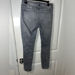 CAbi  Distressed Ripped Grunge Gray Acid Wash Fitted CasualHigh Skinny Jeans Sz 6 Photo 1