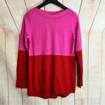 Apt. 9  Red Pink Block Cozy Casual Small Sweater Photo 5