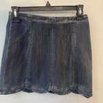 Altar'd State Altar’d State Mini Skirt Denim Blue Scallop Hem Hipster Preppy Womens Small NEW Photo 0