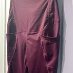Maternity Maacie Maroon Full Panel Activewear Leggings Pockets Size XL EUC #7589 Photo 4
