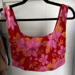 ZARA  Floral Crop Top Pink Orange Photo 0