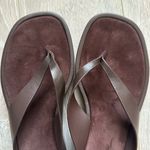 Reformation  Shoes Eden Platform Thong Sandals Flip Flop Espresso Leather Suede 8 Photo 6