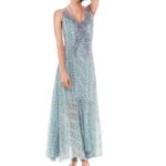 CAbi Dress Womens 4 Green Purple Morocco Garden Party Ruffles Maxi Bloomcore Photo 6