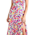 Showpo Dress Women 8 Pink Packed Floral Print Monaco‎ Midi Boho Cottagecore Photo 0