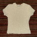 Topshop RUCHED CREAM PUFFY TOP Photo 0