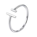 Sterling Silver 925  Open Bar Ring Photo 0