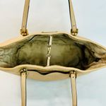 MICHAEL KORS MK Signature Jet Set Travel CARRYALL TOTE Bag Oyster Patent Leather Tan Photo 5