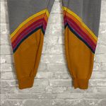 Aviator Nation  GLIDER STRIPE SWEATPANTS -CHARCOAL/NUGGET GOLD Photo 1