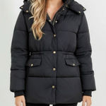 J.Crew Chateau Hooded Puffer Jacket W/ PrimaLoft Insulation, Black, XXL Photo 0