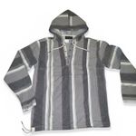 No Boundaries  vintage 90's Gray Stripe Hooded Pullover women's  Size S Photo 0