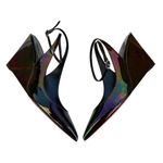 Christian Louboutin NEW Condorage Strap 85mm Iridescent Wedge Heel size 37 Black Photo 5