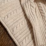 AQUA  Cream Knit Sweater Cotton Pullover Photo 3