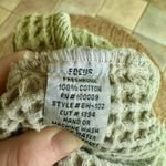 Sea foam green waffle knit cardigan with chore pockets & pearly buttons Size L Photo 5