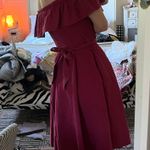 ZARA Red Pleated Dress Photo 5