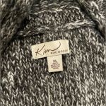 kim rogers  heather charcoal grey crocheted sweater over jacket Photo 3