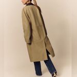 Reformation NWT Veda Beck Leather Long Trench Coat in Oat Distressed Mole Tan Photo 1