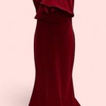 Badgley Mischka Beautiful ruby 1-shoulder max gown ruffle mermaid princess Photo 1