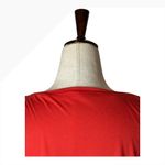 J.Crew  Shirt Women Large Orange Red Jersey Pleated Front Long Sleeve Top Preppy Photo 3