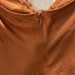 Meshki (NWT) Harriet Satin Midi High Split Dress, Biscuit, Size L Photo 8