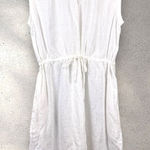 Flax  JEANNE ENGELHART Linen Cinch Waist Sleeveless‎ Midi Dress Lagenlook Sz M Photo 0