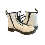 Dr. Martens  WHITE PATENT LEATHER ZIP SIDE BOOTS WOMEN SIZE 5 Photo 3