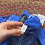 Frederick's of Hollywood NWT BLUE STRETCH LACE HALTER THONG MINI DRESS Photo 3