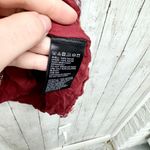 Ecote ECOT'E Top Women Double Cold Shoulder Long Sleeve Floral Red Strapless Rayon Photo 2