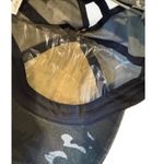 NWOT Camo Hat Criss Cross Back High Ponytail Black Gray Photo 3