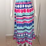 Vineyard Vines Carolina Stripe Maxi Dress Colorful Pattern V Neckline Size 6 D7 Photo 4