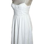 ASTR the Label White Linen Ferreira Smocked Gauze Midi Dress Medium Cottagecore Photo 4