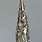 Moonstone Pendulum Silver Necklace Photo 3