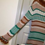 Rebdolls NWT  Green/Brown/White  Striped Knit Sweater Dress size 3X Photo 5