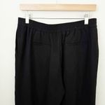 Ann Taylor  | Elastic Waist Ankle Pants Trousers Black Lace Hem | Medium Petite Photo 5