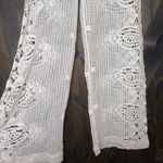 Aerie Freeway Cream Crochet Sheer Open Knit Wide Leg Pants Photo 1
