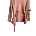 Vince  Women Sweater S Peach Wool Cashmere Tie Back‎ Quiet Luxury Cozy Parisian Photo 2