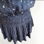 Current Air  Cara Black White Star Print Pleated Tiered Skirt Mini Tank Dress S Photo 4