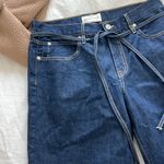 SLVRLAKE Mica Belted Low Rise Baggy Wide Leg Jeans in Midnight Mile Sz 30 $300 Blue Photo 7