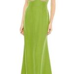 Mac Duggal PUFF SLEEVE EMBELLISHED CUTOUT EVENING GOWN 2630 Apple Green Size 6 Photo 0