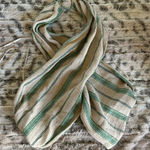 ZARA  Beige and Green Striped Scarf Photo 0