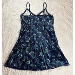Hot Topic Blue Roses & Coffins Velvet Skater Sleeveless Slip Dress Size 3X Photo 2