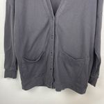 Madewell  DARK GREY ORGANIC COTTON PATCH POCKETS CARDIGAN TOP Sz XXS Photo 4